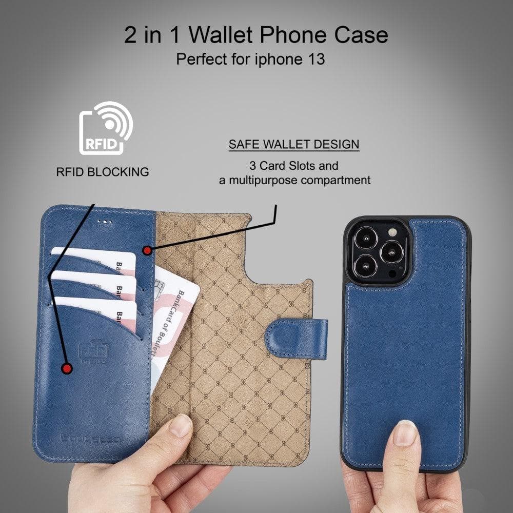 Magic iPhone 13 Pro Max Colorful Leather Detachable Wallet Case