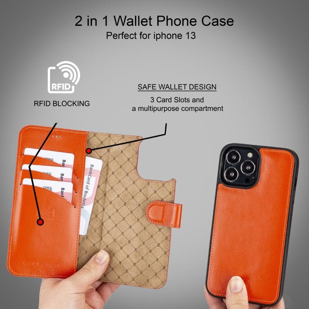 Magic iPhone 13 Pro Max Colorful Leather Detachable Wallet Case