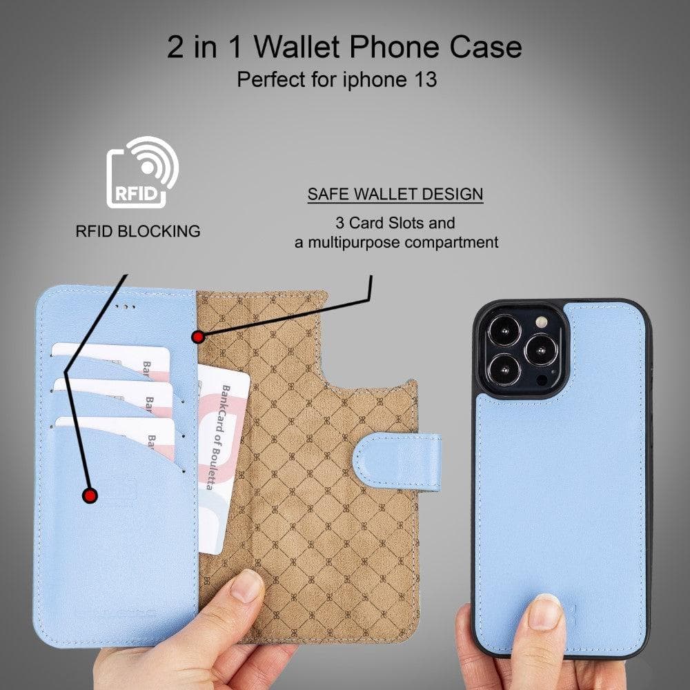 Magic iPhone 13 Pro Max Colorful Leather Detachable Wallet Case
