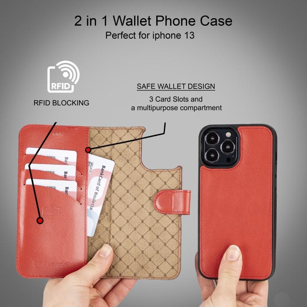 Magic iPhone 13 Pro Max Colorful Leather Detachable Wallet Case