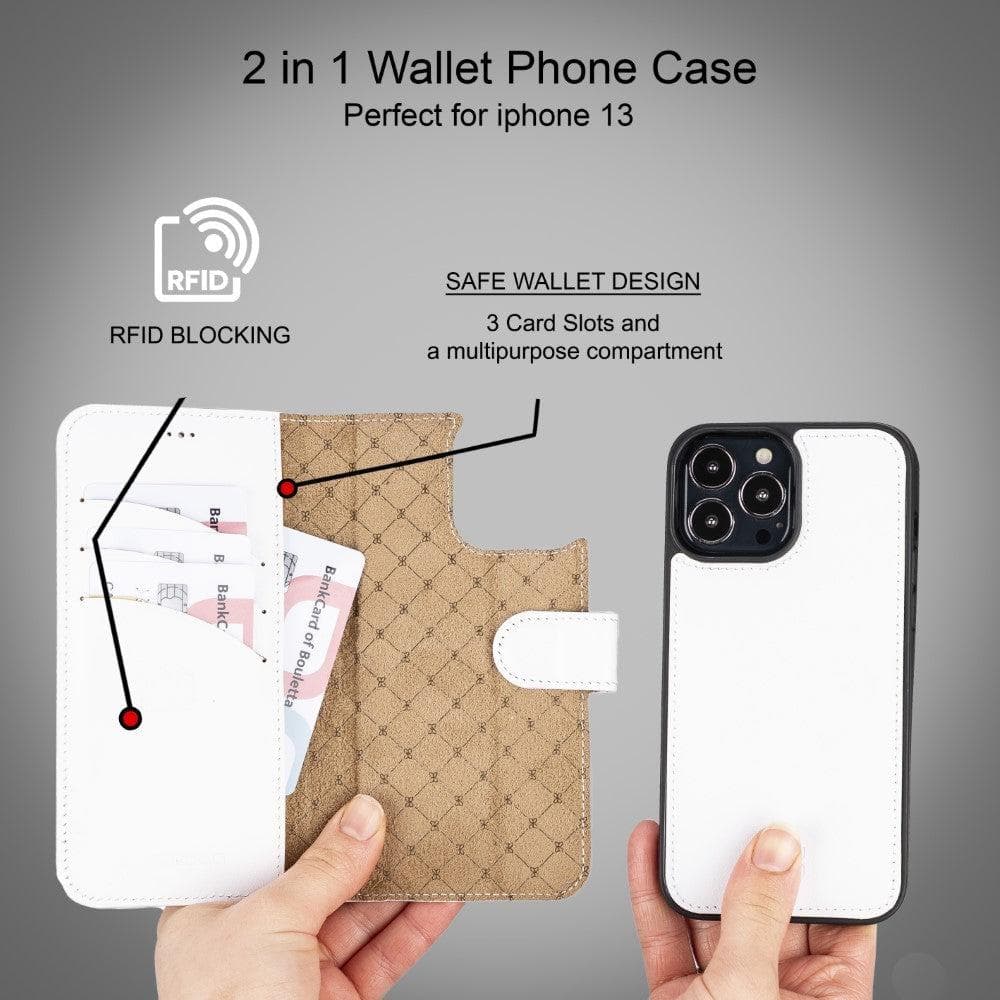 Magic iPhone 13 Pro Max Colorful Leather Detachable Wallet Case