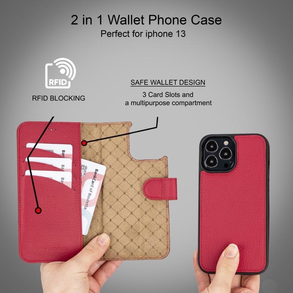 Magic iPhone 13 Pro Max Colorful Leather Detachable Wallet Case