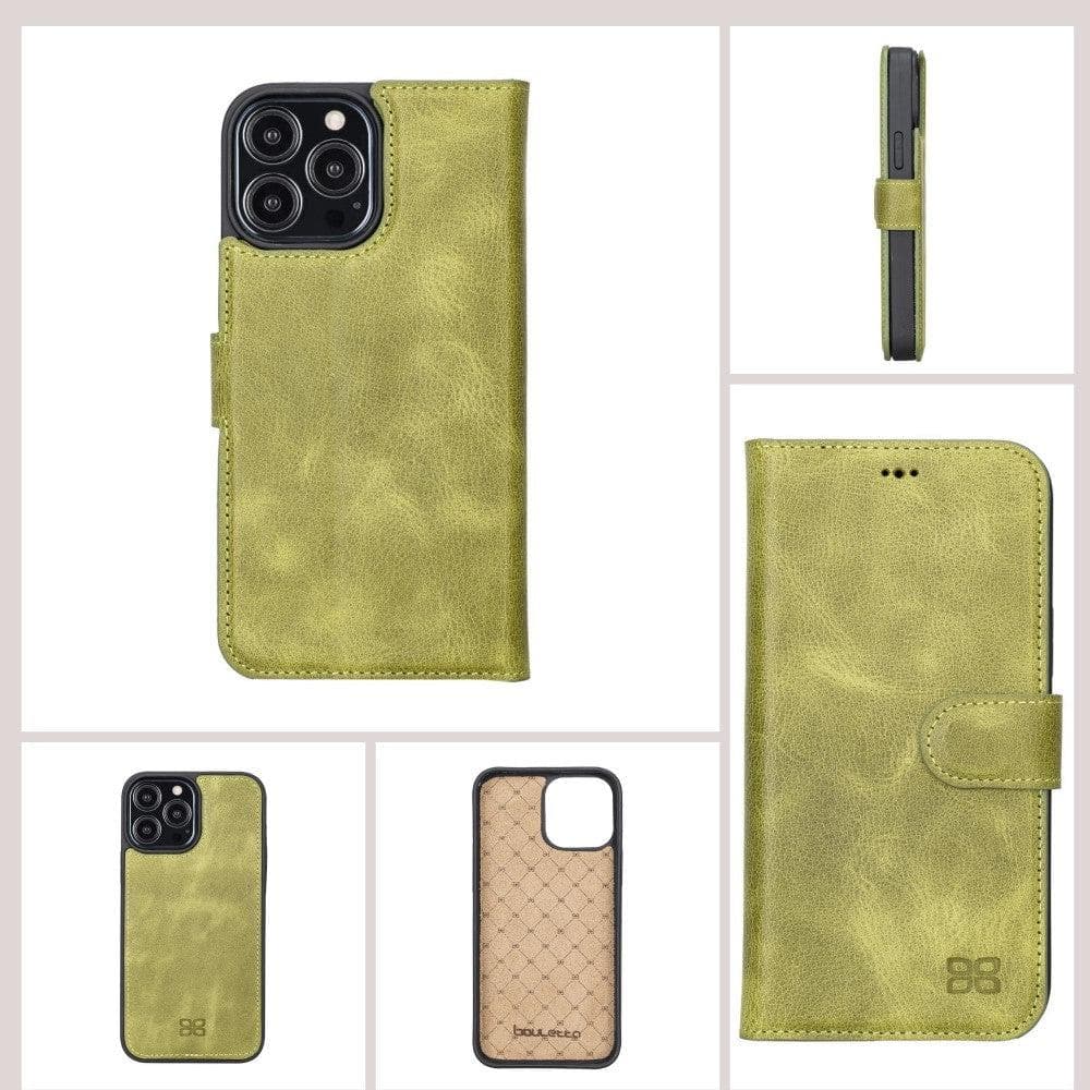 Magic iPhone 13 Pro Max Colorful Leather Detachable Wallet Case