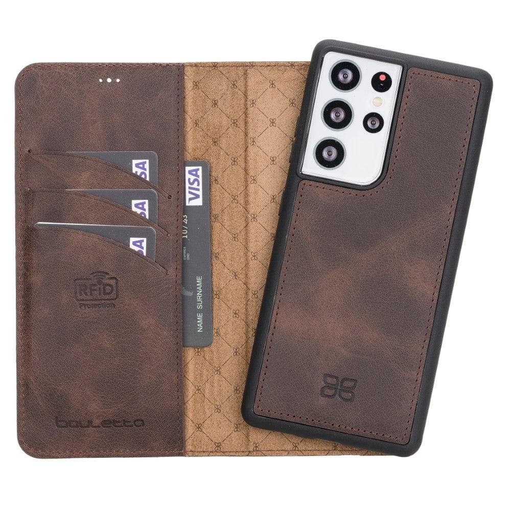 Magic Samsung Galaxy S21 Detachable Leather Wallet Case