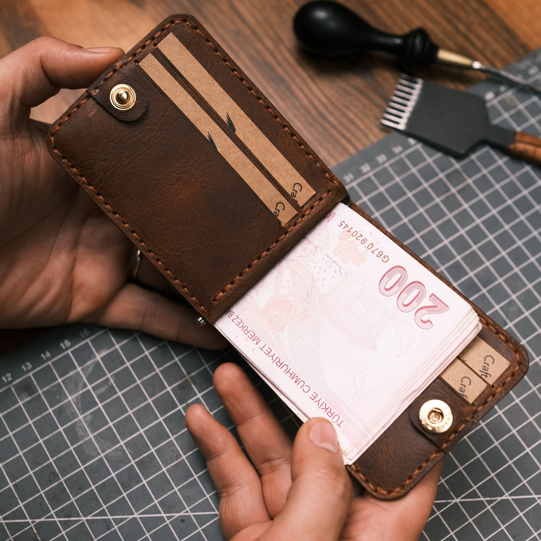Ganbaru Money Clip Wallet   Unique Gift Ideas   Boyfriend Gift   Girlfriend Gift   Father Gift