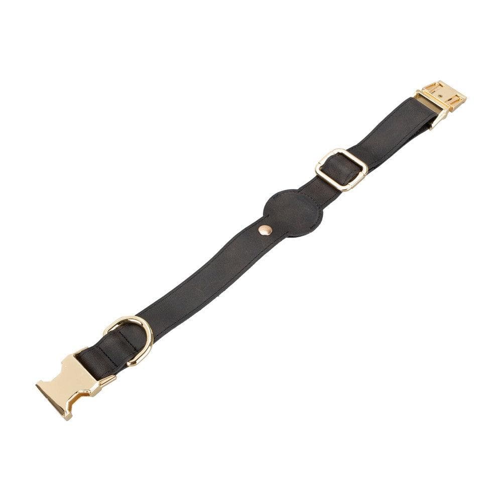 Pet Leather Collar with Apple AirTag Slot