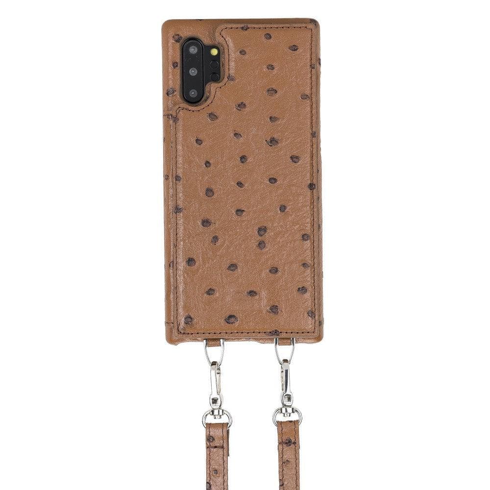 Saff Samsung Galaxy Note 10 Plus Leather Case with Shoulder Strap
