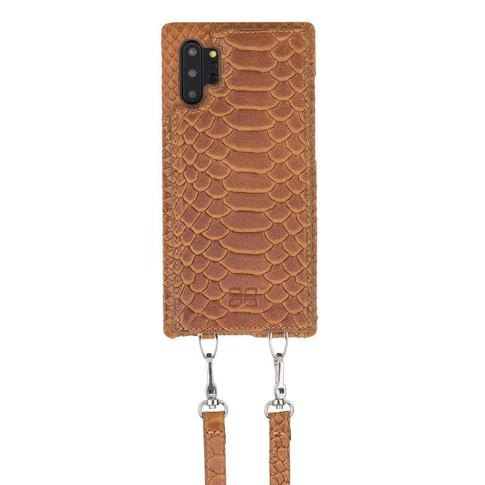 Saff Samsung Galaxy Note 10 Plus Leather Case with Shoulder Strap