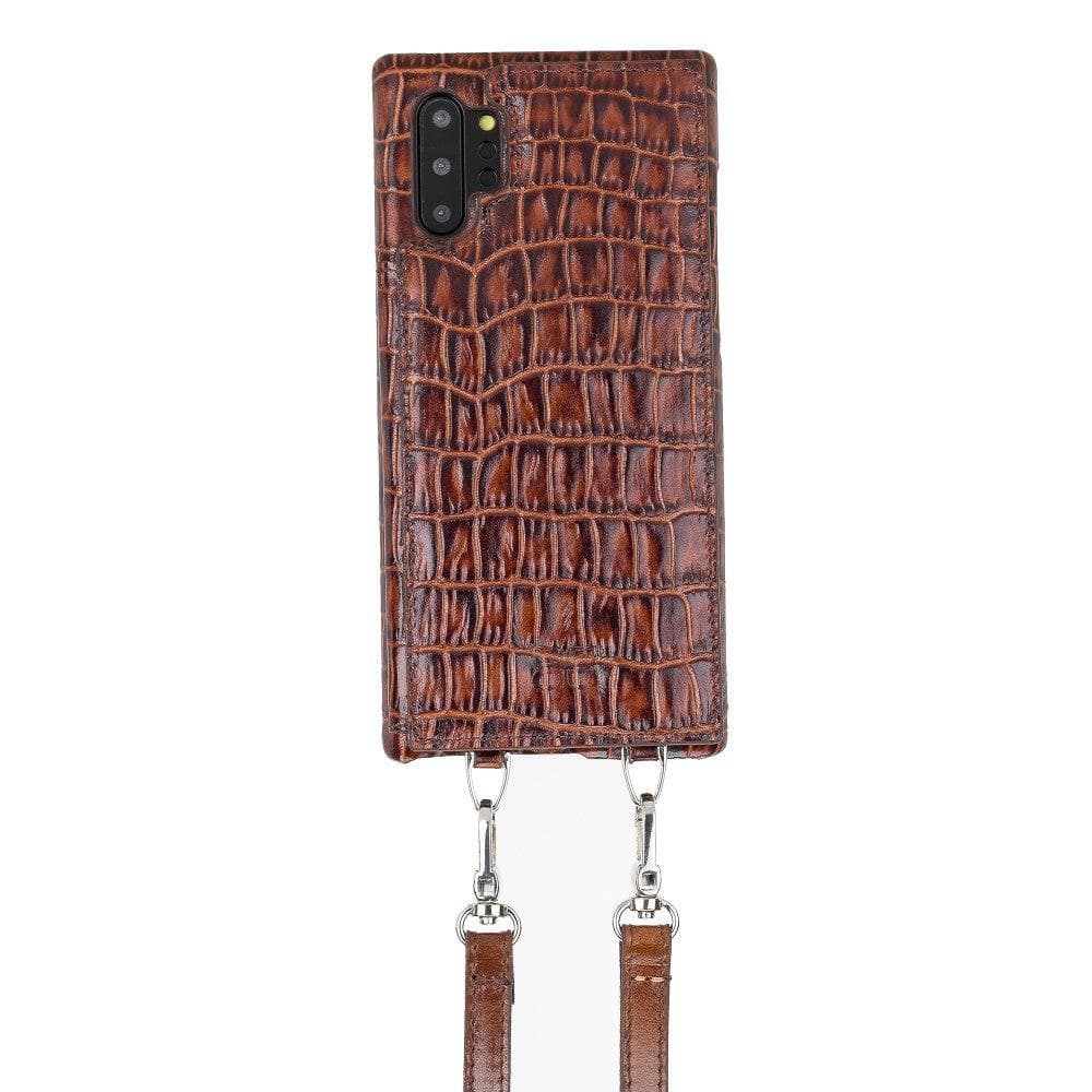 Saff Samsung Galaxy Note 10 Plus Leather Case with Shoulder Strap