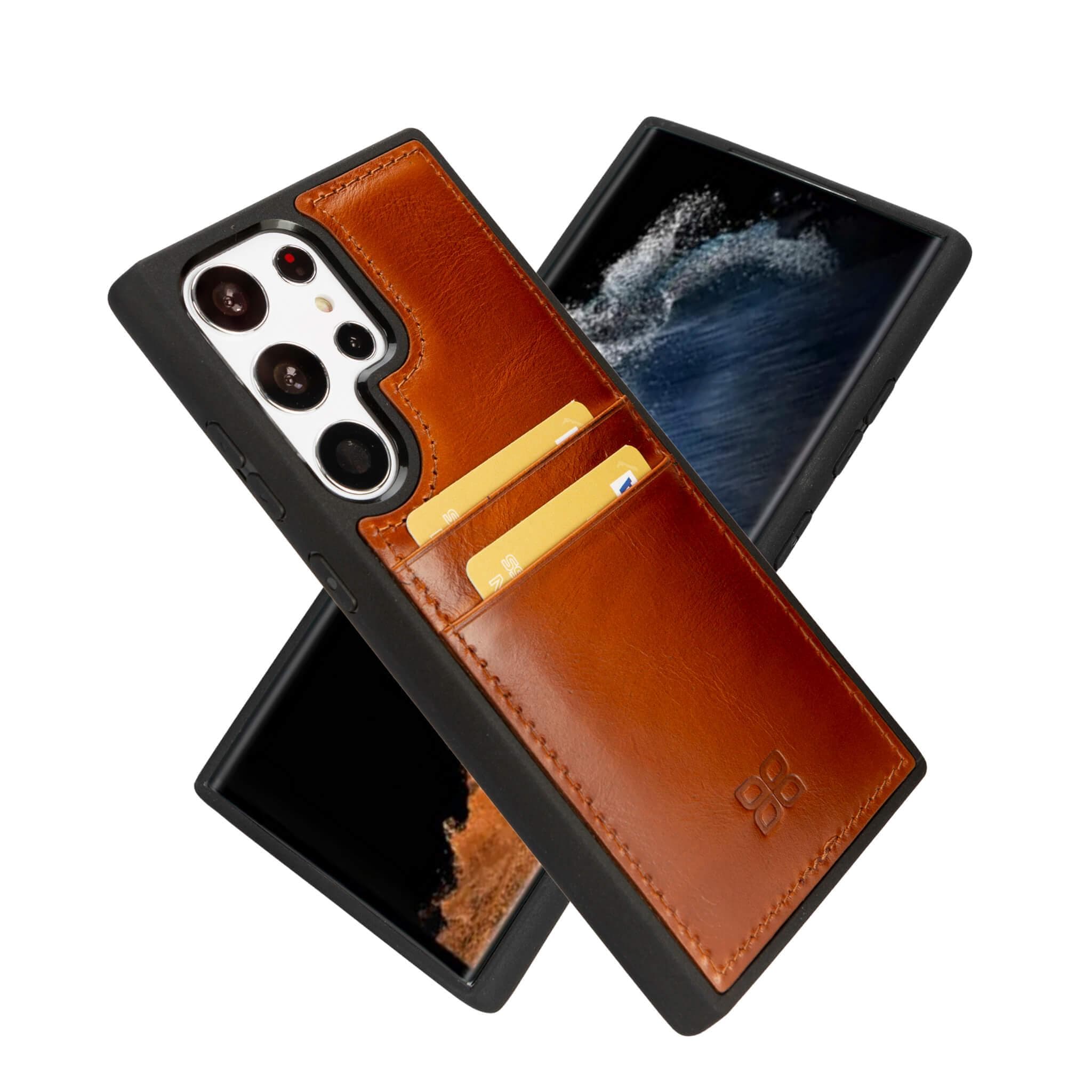 Flex Cover Leather Samsung Galaxy S23 Ultra Case with Card Holder
