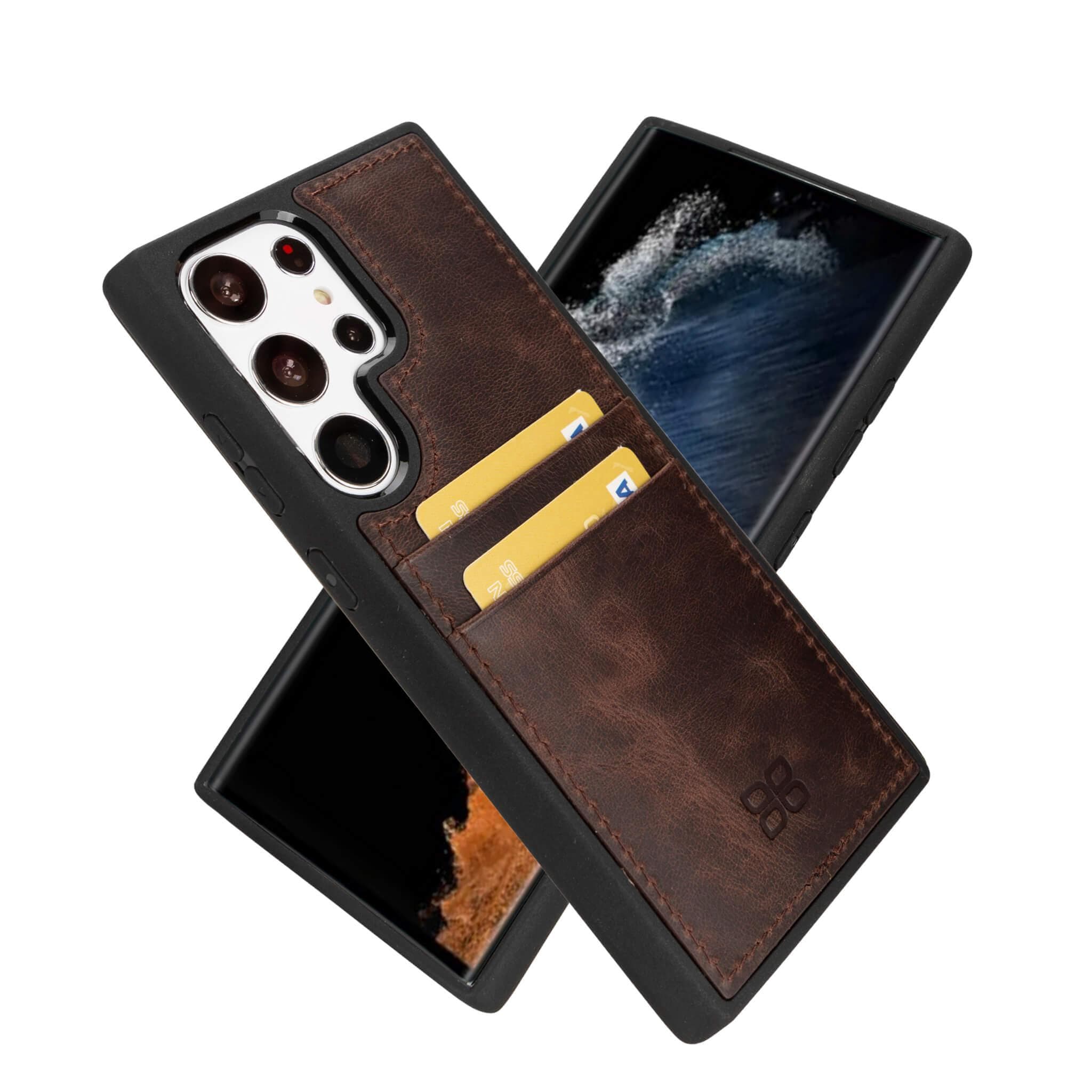 Flex Cover Leather Samsung Galaxy S23 Ultra Case with Card Holder