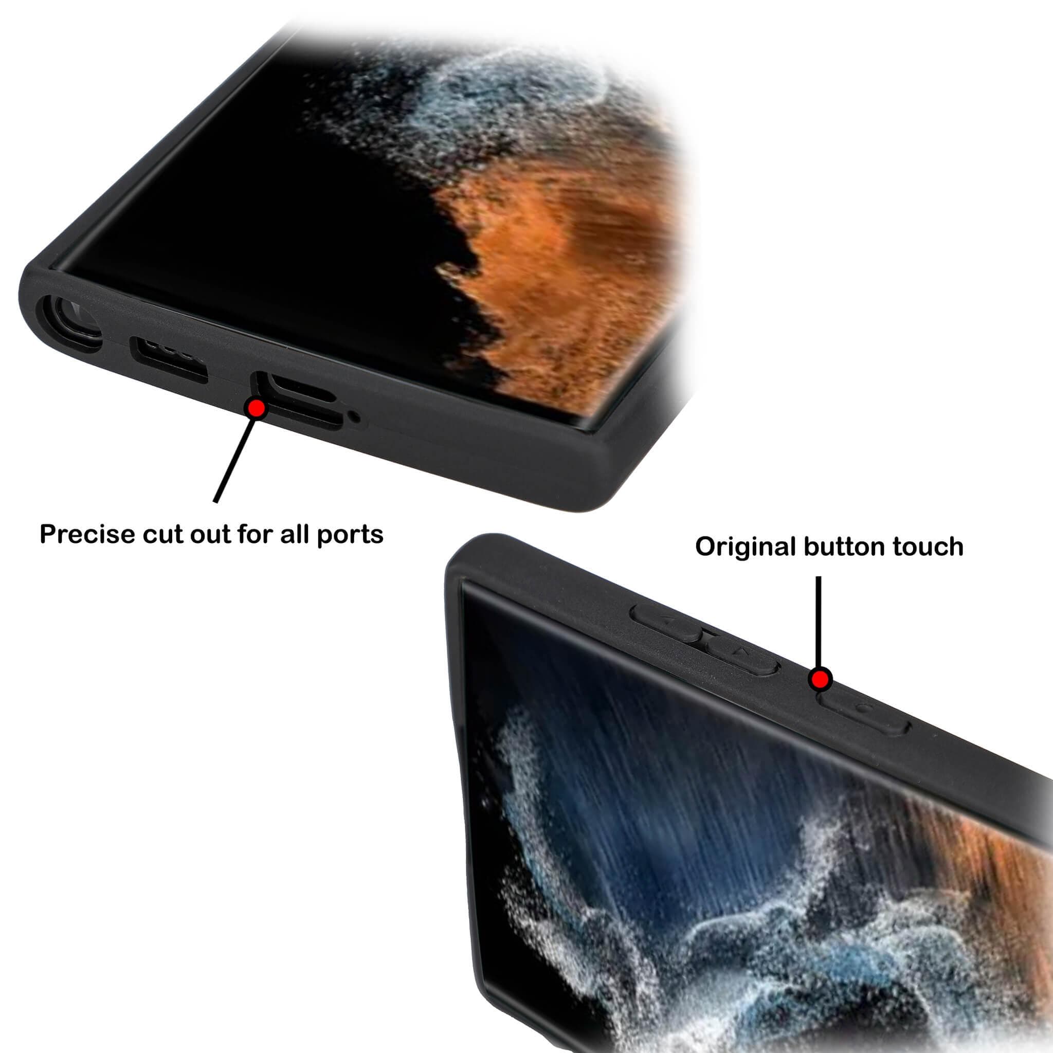 Flex Cover Leather Samsung Galaxy S23 Ultra Case with Card Holder