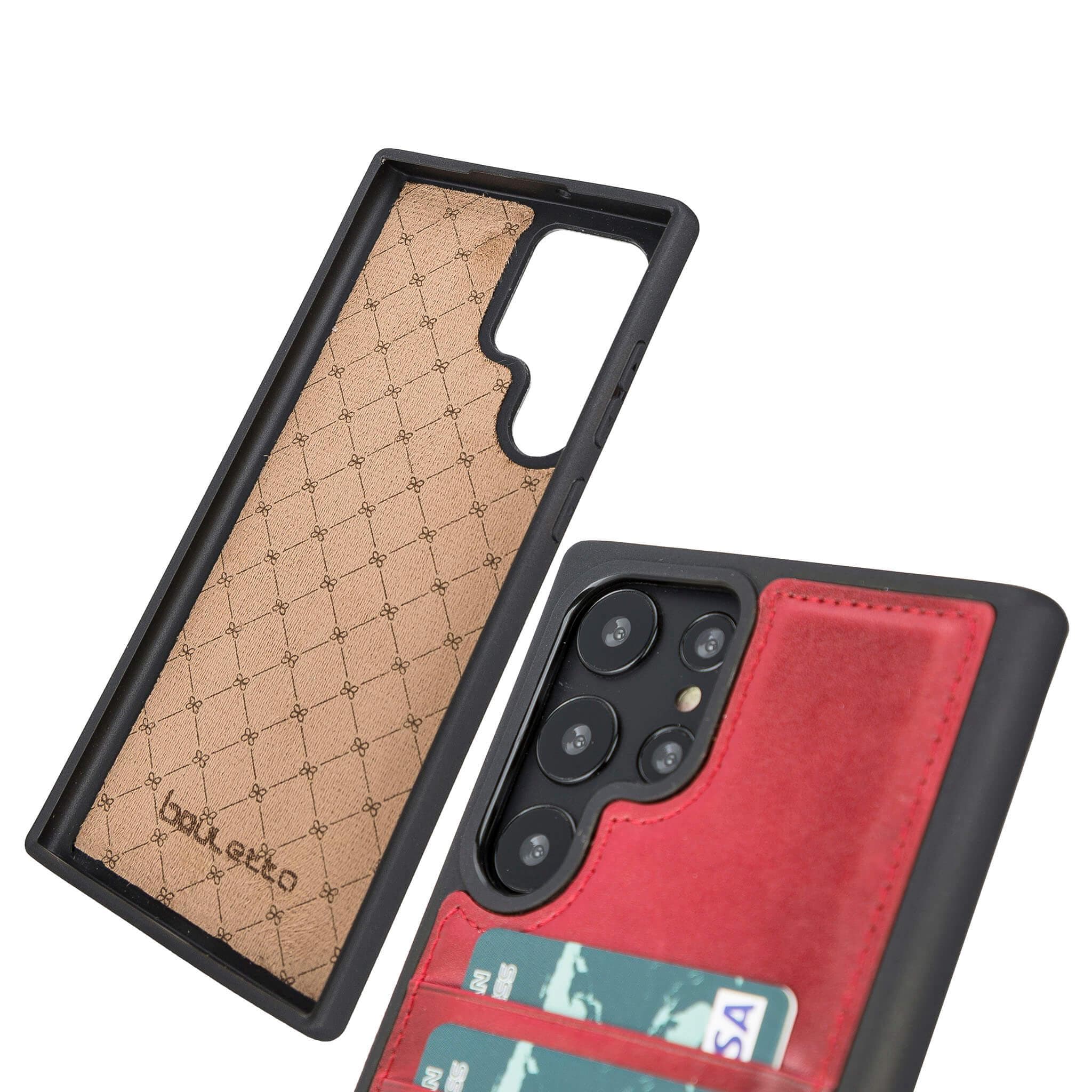 Flex Cover Leather Samsung Galaxy S23 Ultra Case with Card Holder