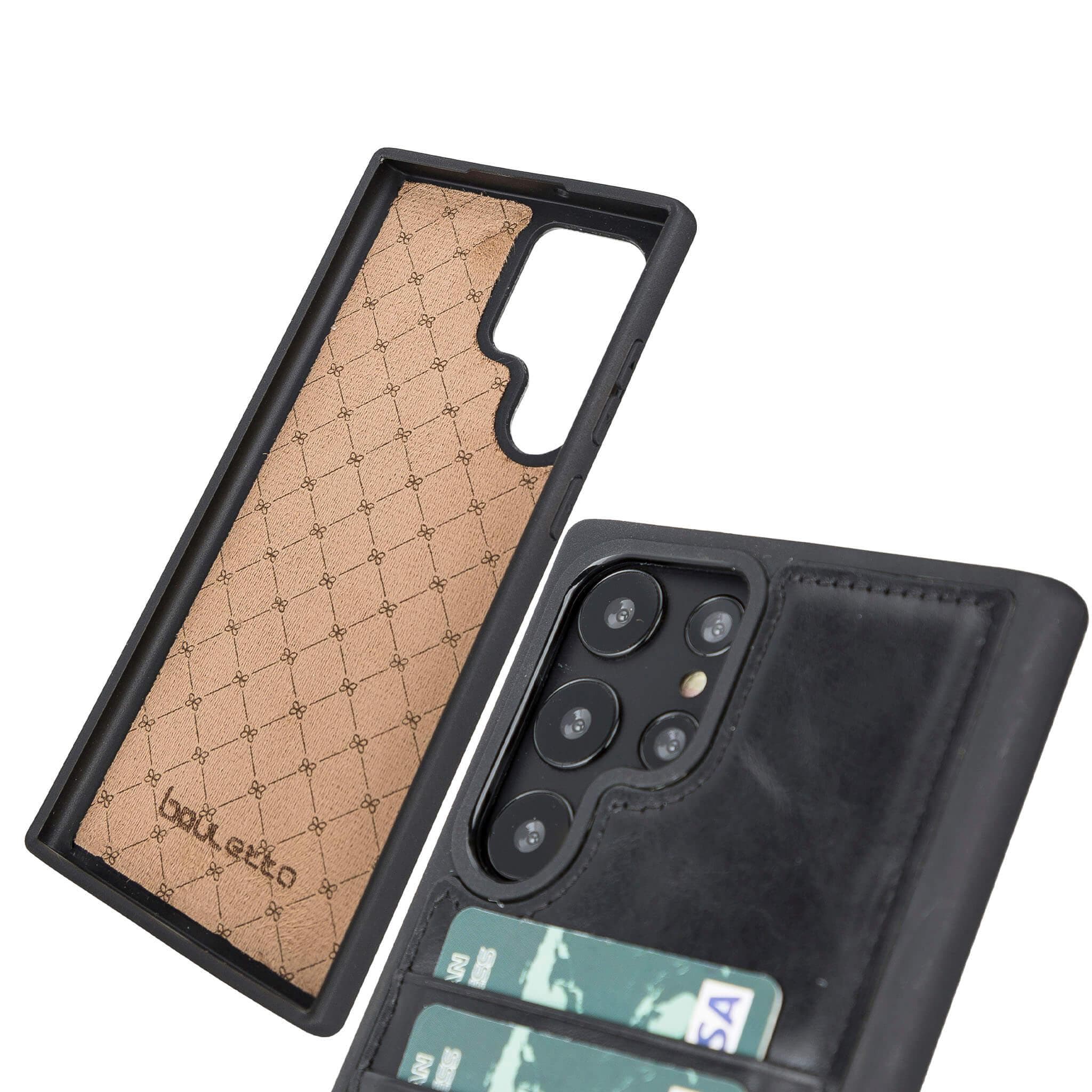 Flex Cover Leather Samsung Galaxy S23 Ultra Case with Card Holder