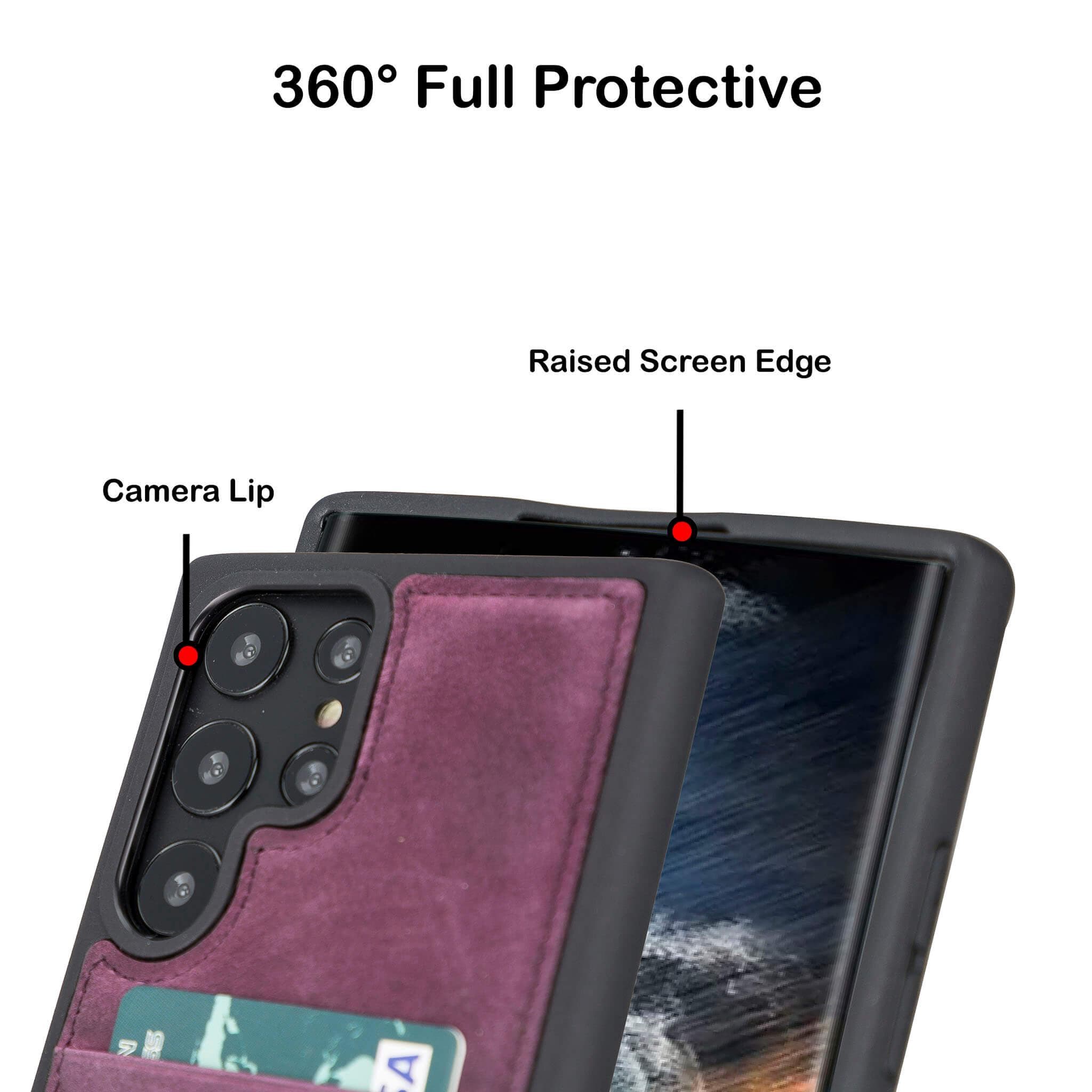 Flex Cover Leather Samsung Galaxy S23 Ultra Case with Card Holder