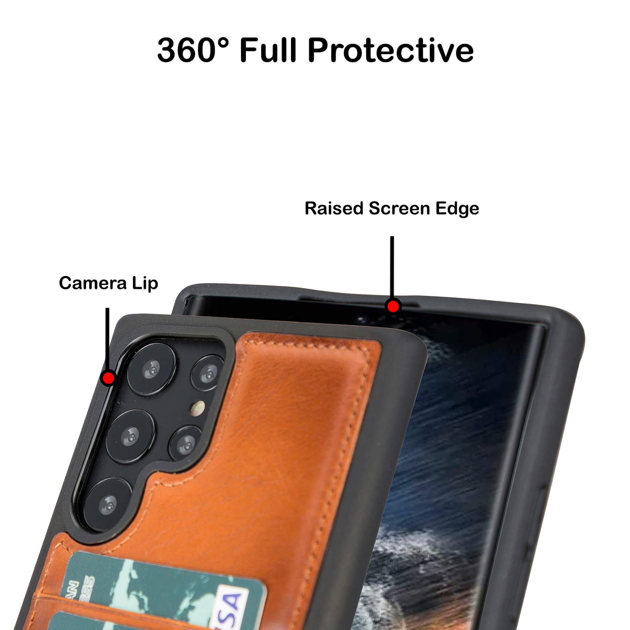 Flex Cover Leather Samsung Galaxy S23 Case with Card Holder