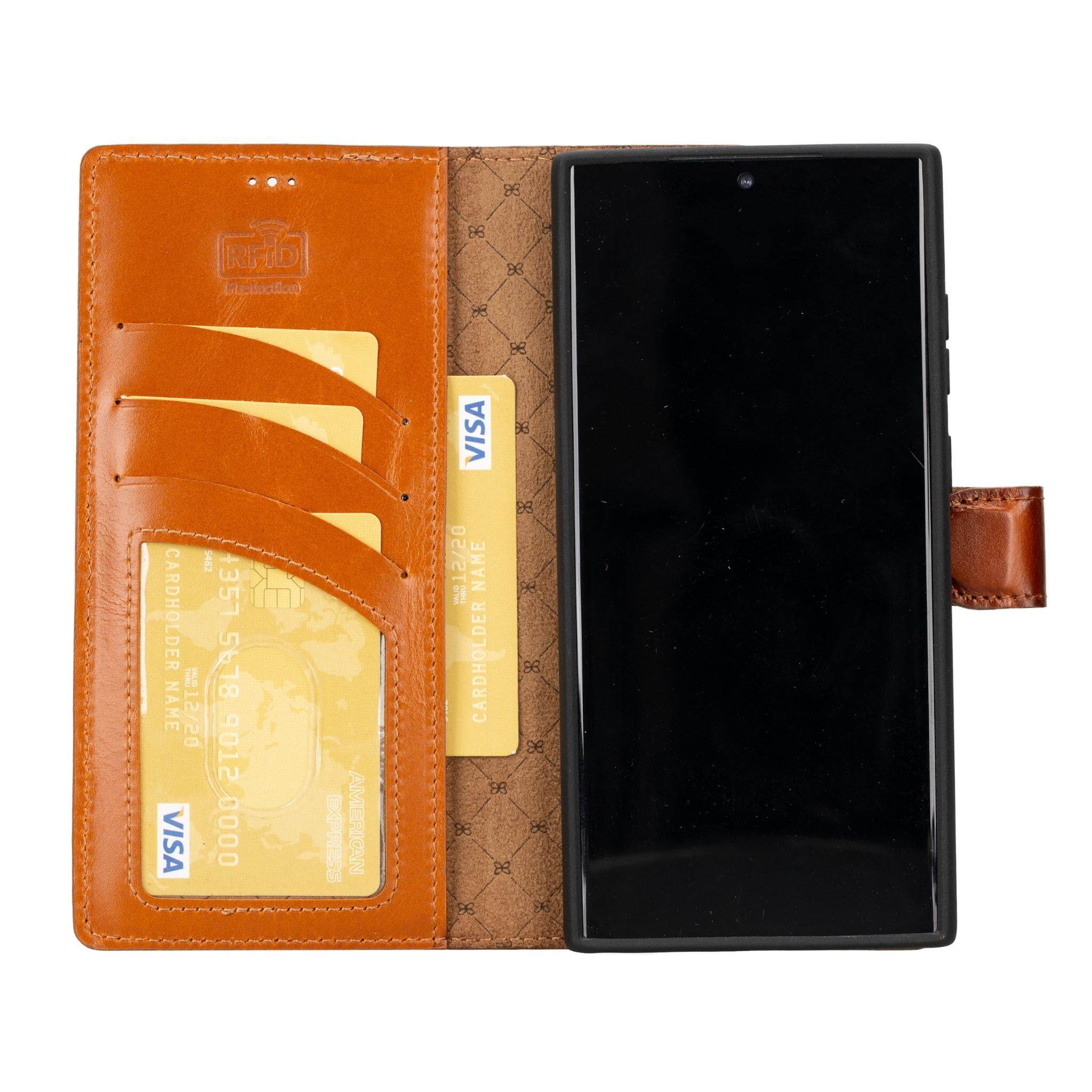 Magic Samsung Galaxy S23 Ultra Detachable Leather Wallet Case