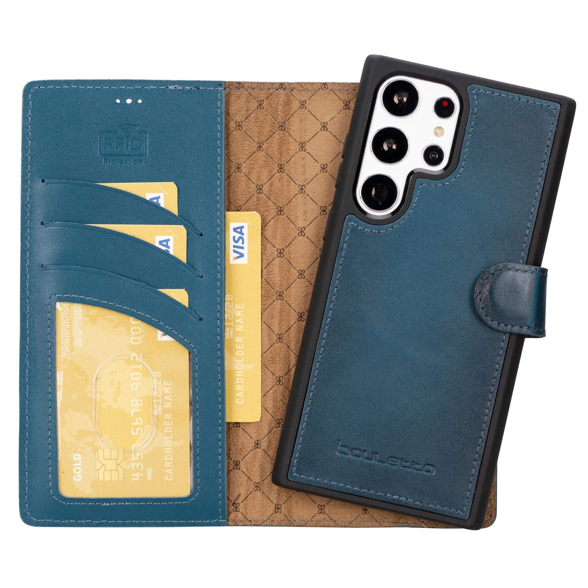 Magic Samsung Galaxy S23 Ultra Detachable Leather Wallet Case