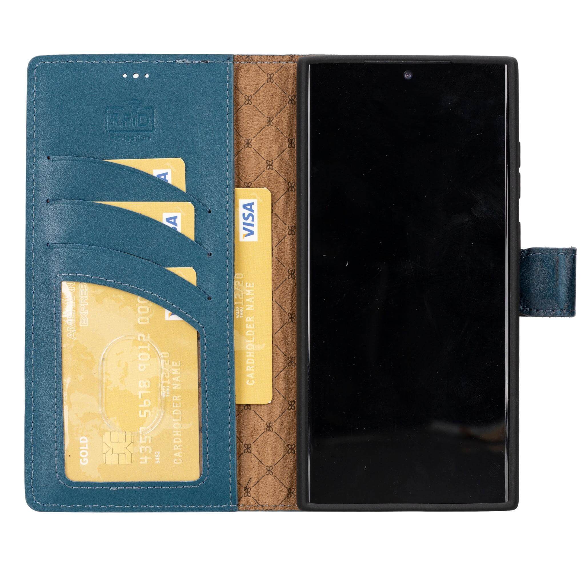 Magic Samsung Galaxy S23 Ultra Detachable Leather Wallet Case
