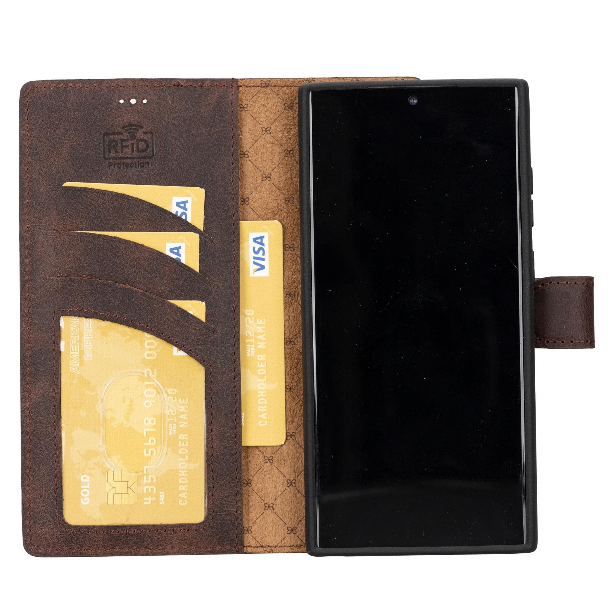 Magic Samsung Galaxy S23 Ultra Detachable Leather Wallet Case