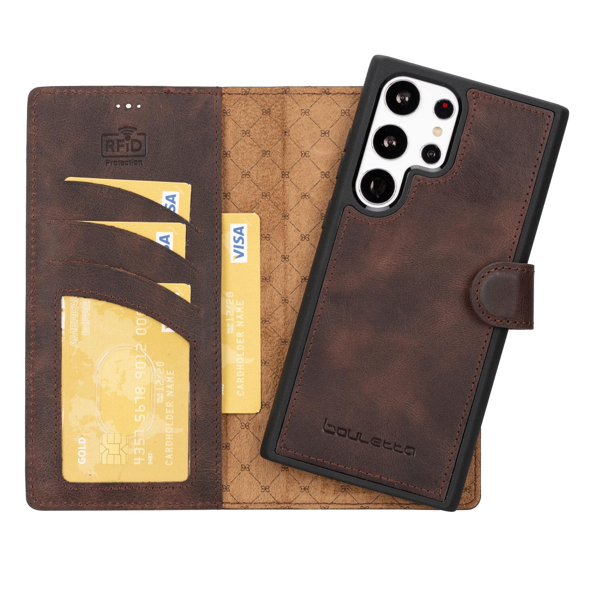 Magic Samsung Galaxy S23 Ultra Detachable Leather Wallet Case