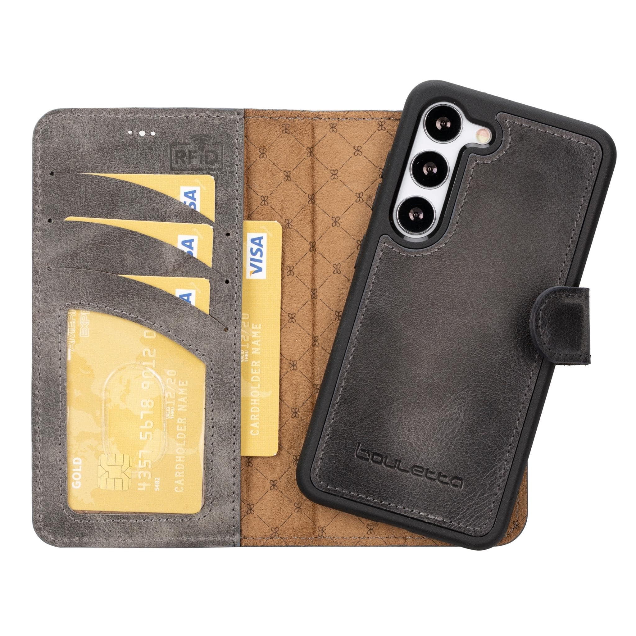 Magic Samsung Galaxy S23 Plus Detachable Leather Wallet Case