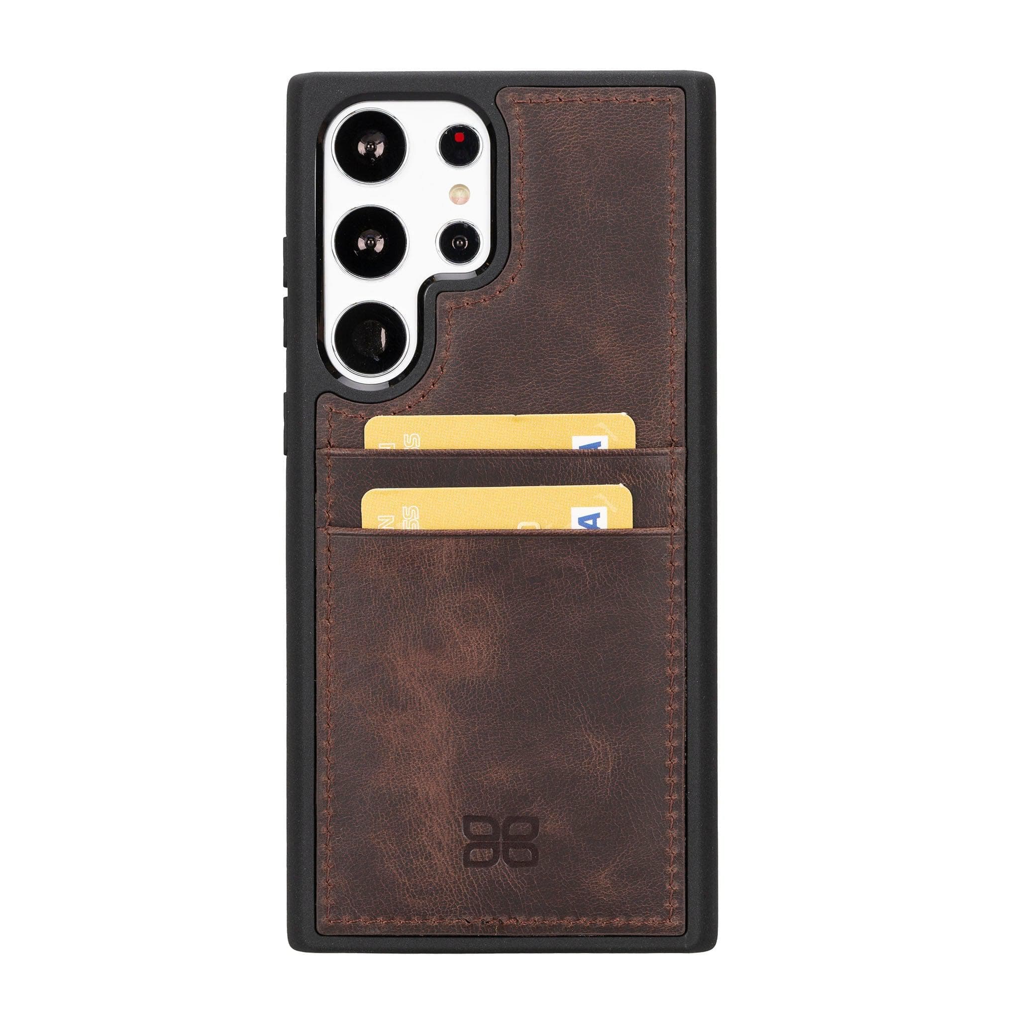 Flex Cover Leather Samsung Galaxy S24 Ultra Case with Card Holder