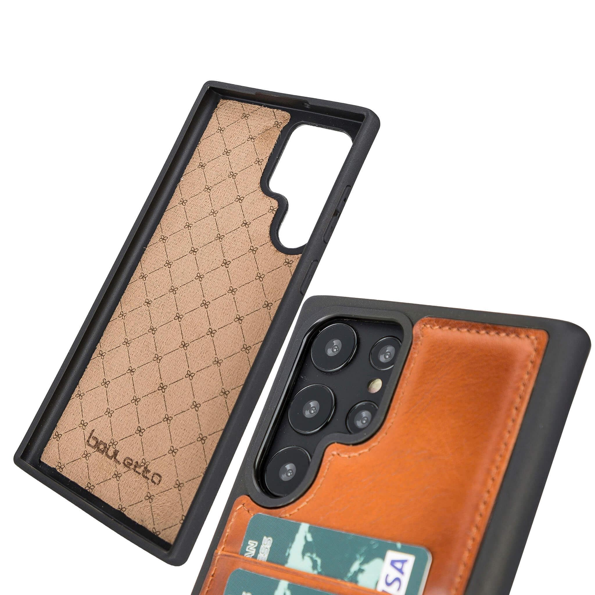 Flex Cover Leather Samsung Galaxy S24 Ultra Case with Card Holder