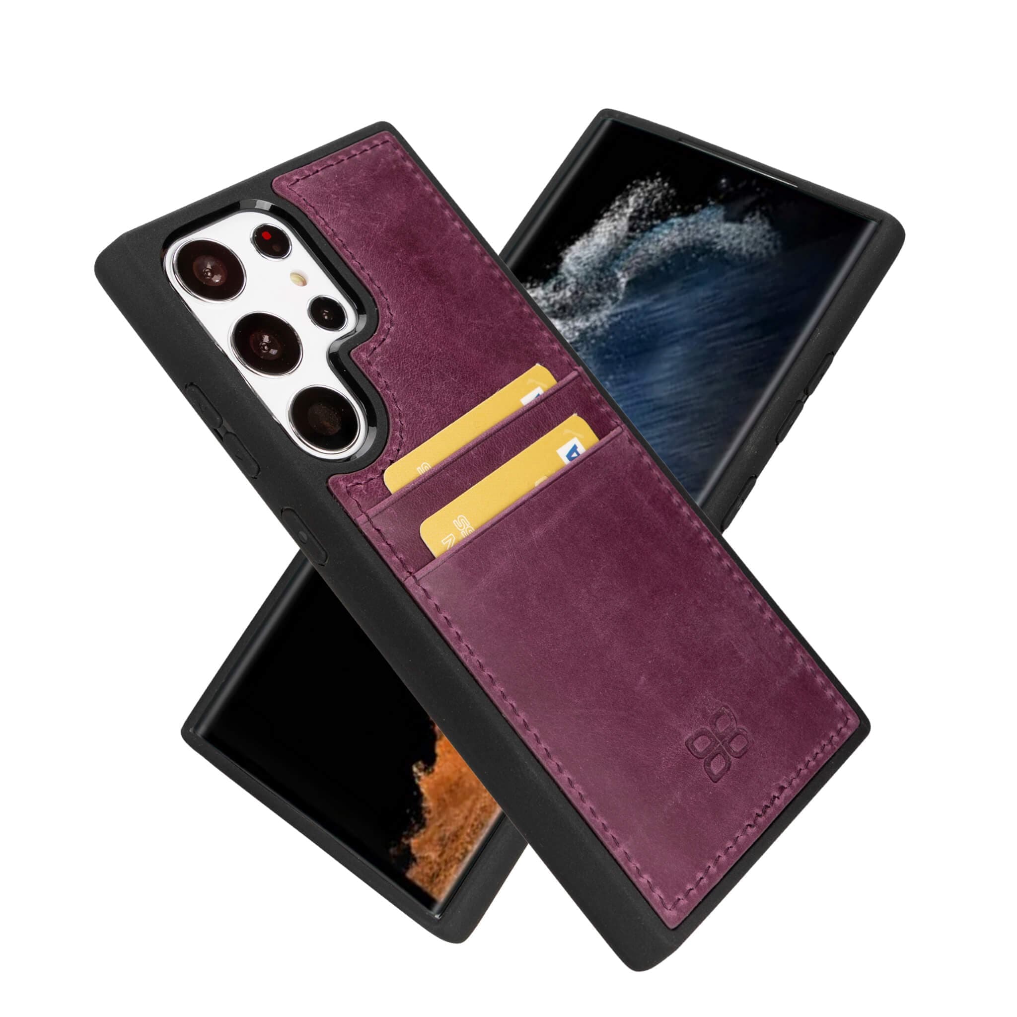 Flex Cover Leather Samsung Galaxy S24 Ultra Case with Card Holder