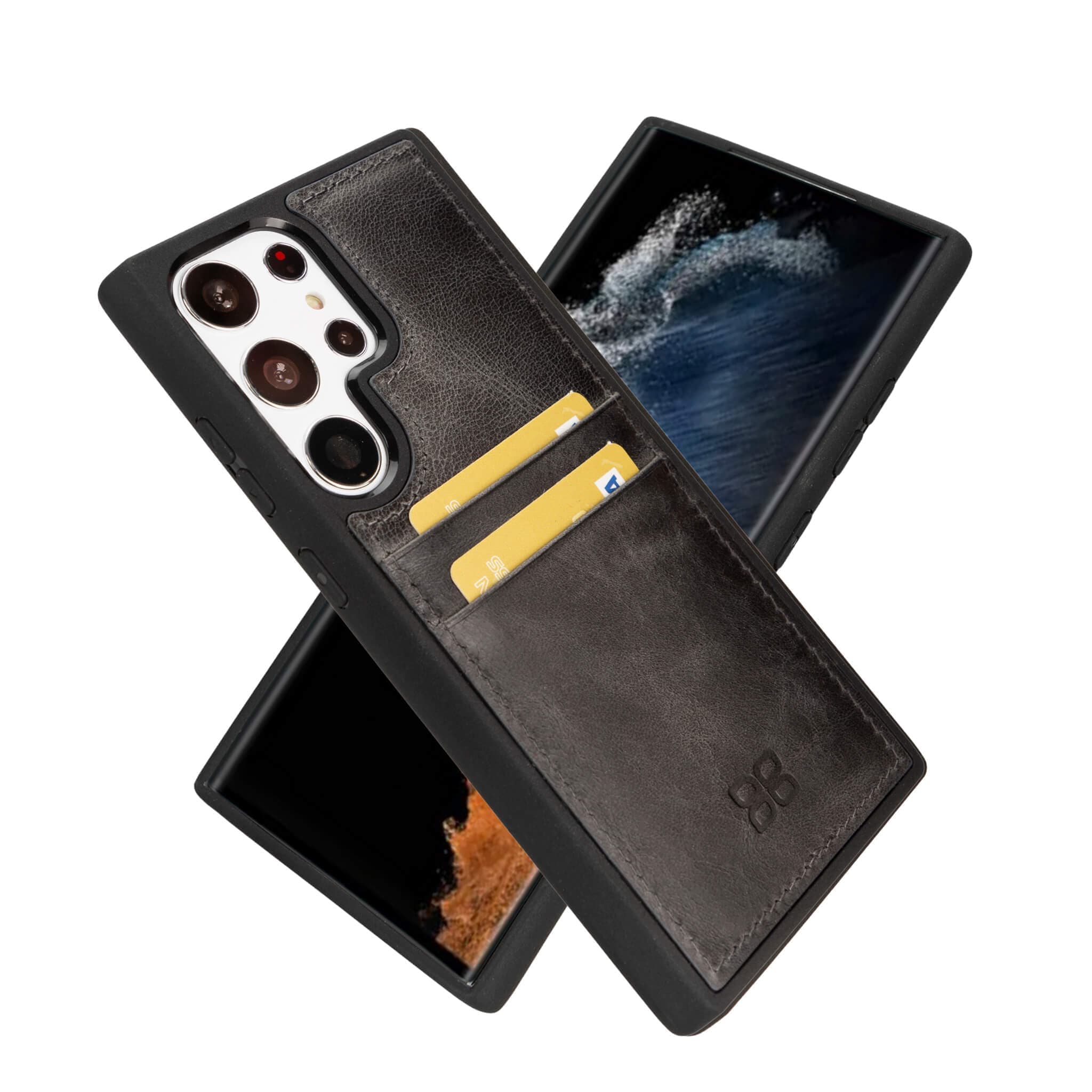 Flex Cover Leather Samsung Galaxy S24 Ultra Case with Card Holder