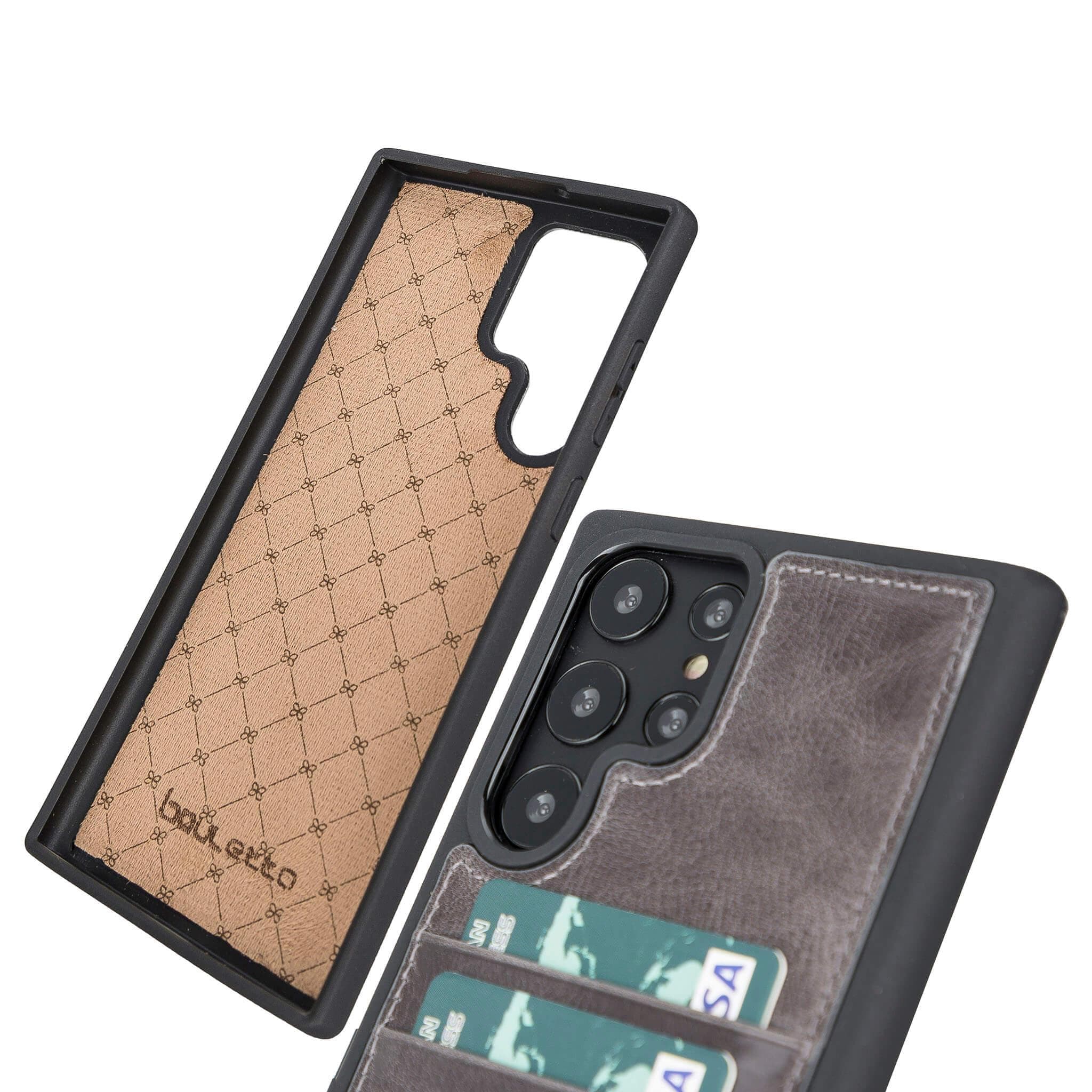 Flex Cover Leather Samsung Galaxy S24 Ultra Case with Card Holder