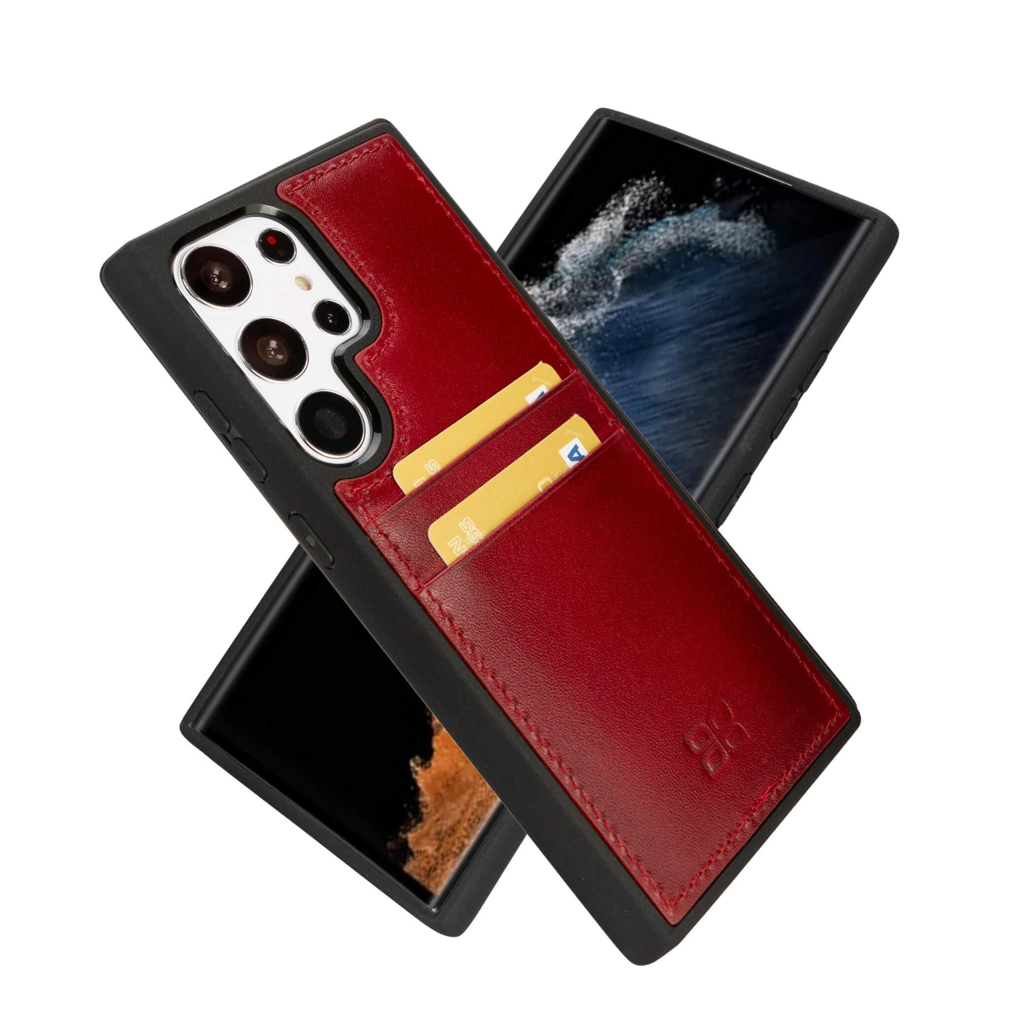 Flex Cover Leather Samsung Galaxy S24 Ultra Case with Card Holder