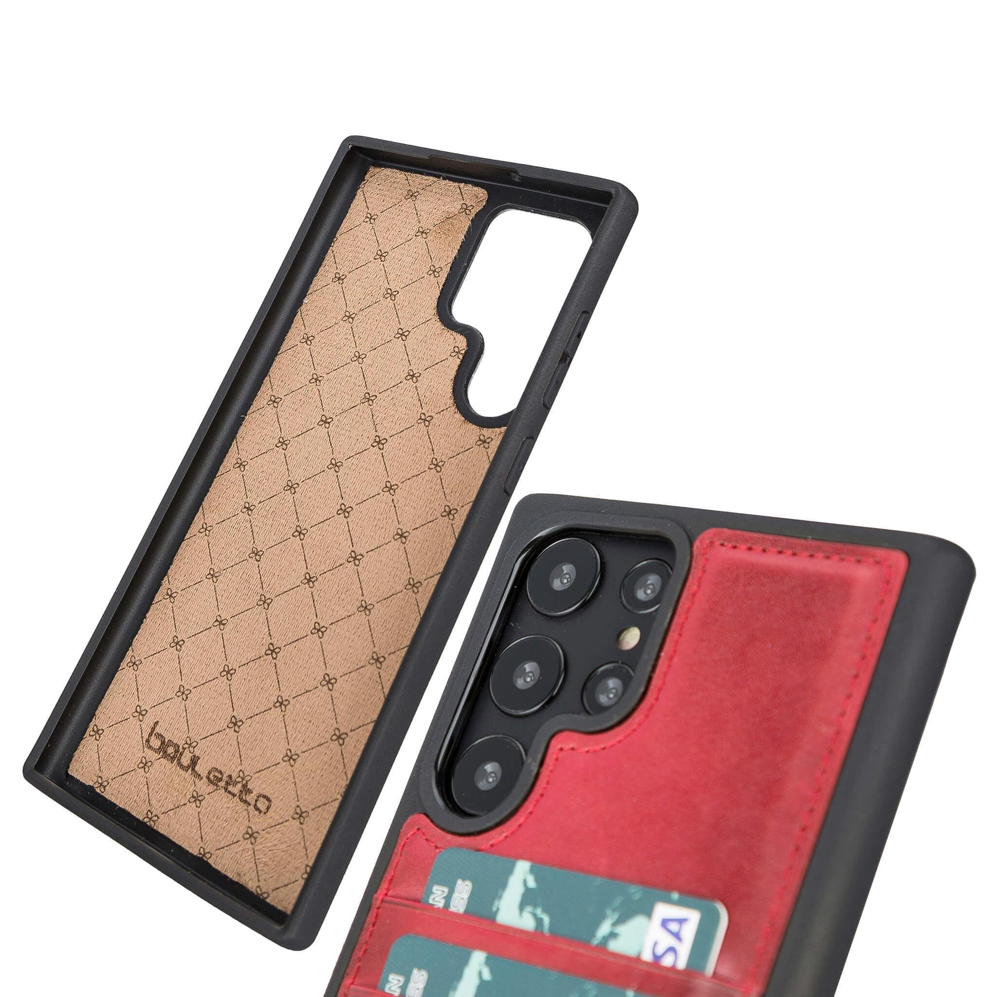 Flex Cover Leather Samsung Galaxy S24 Ultra Case with Card Holder